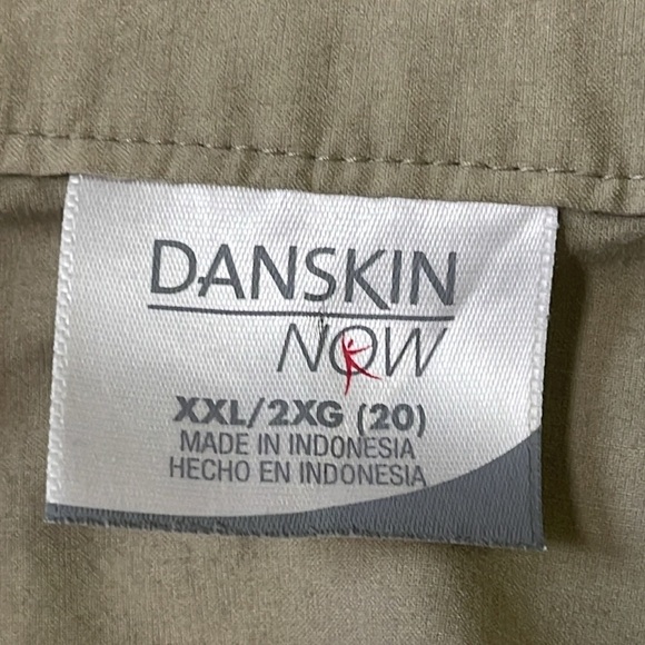 Danskin Lightweight Convertible 2 in 1 Jacket/Vest Beige Pink Size 2X Plus Size - Picture 11 of 13